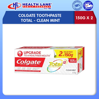 COLGATE TOOTHPASTE TOTAL-CLEAN MINT (150Gx2)